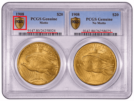 PCGS Certificate example